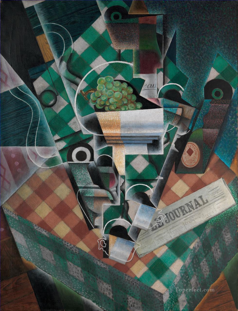 Still Life with Checked Tablecloth Juan Gris Oil Paintings